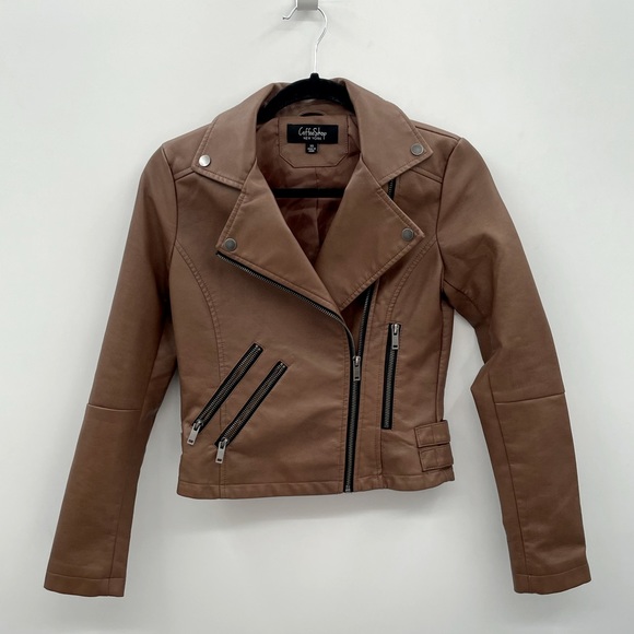 Jackets & Coats Coffee Shop New York Brown Juniors Faux